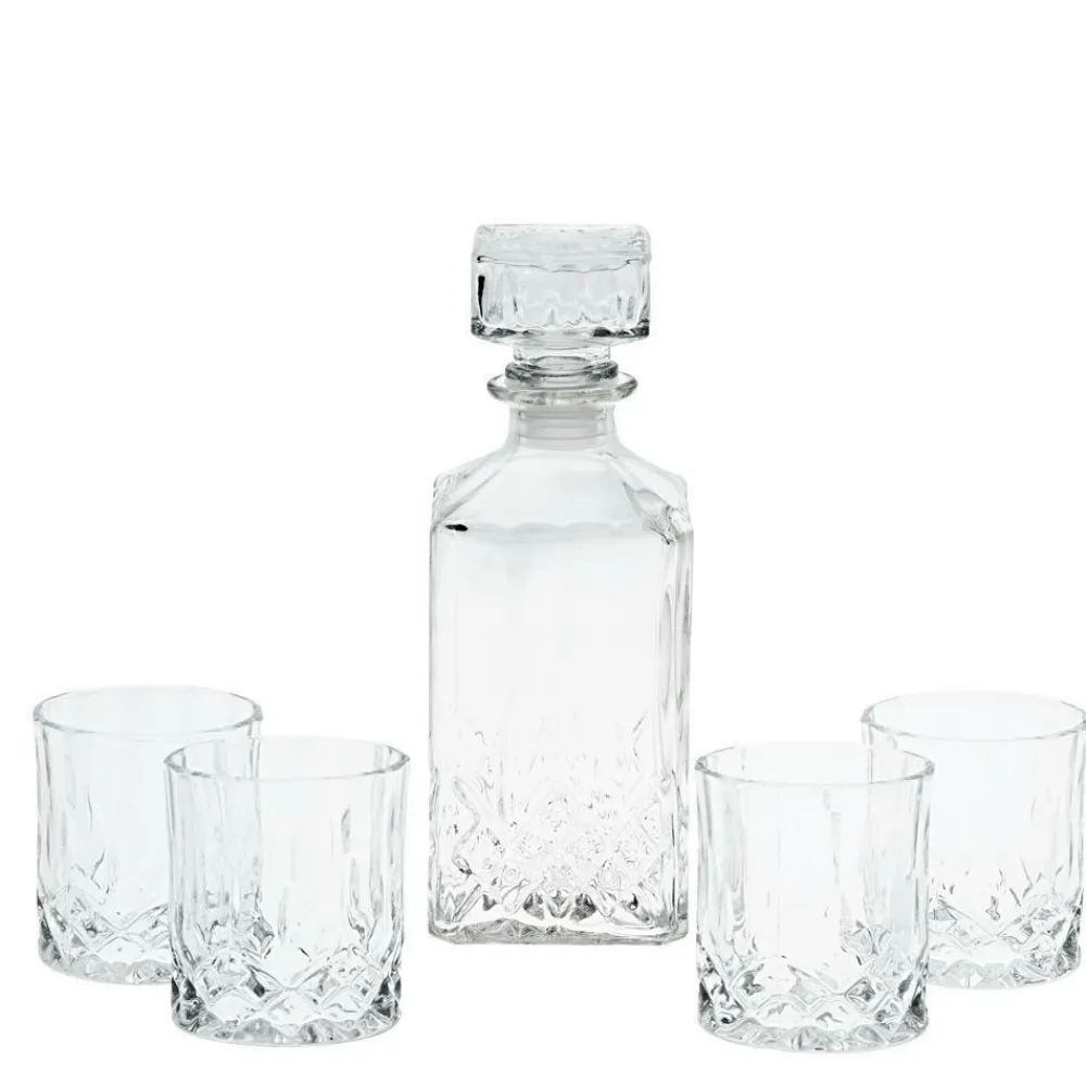 Zestaw do drinków i whisky 5 elementów - karafka i szklanki * Excellent Houseware Hot