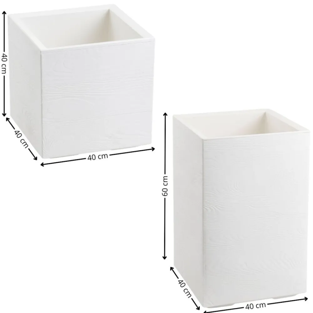Zestaw donic na kółkach Betonique 40 cm deska kremowy 2 szt * HowHomely Clearance