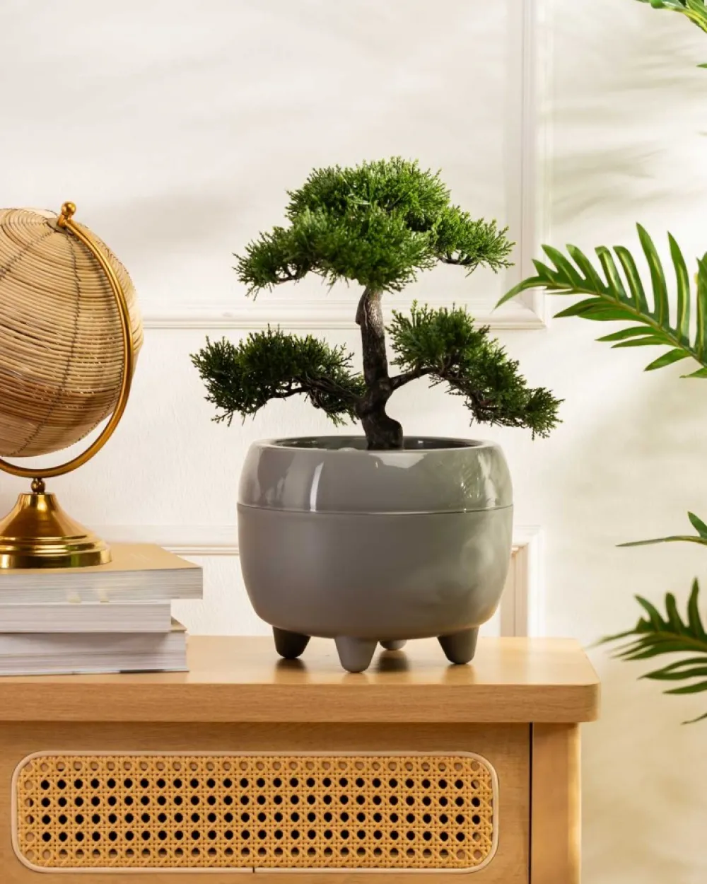 Zestaw donic na nóżkach botanica szare * HowHomely Discount