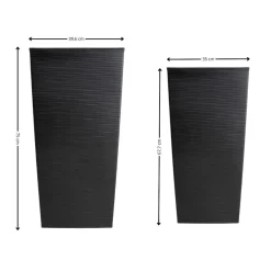 Zestaw donic Porto Riflo wysokie czarne 2 szt * HowHomely Outlet