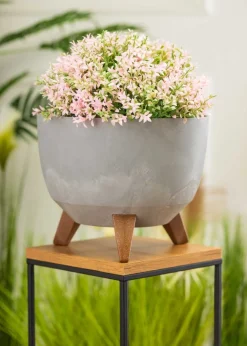 Zestaw doniczek Rosa linea szary beton 2 szt * HowHomely Online
