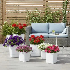 Zestaw donic z podstawką CUBI recykling kremowe 3 szt * HowHomely