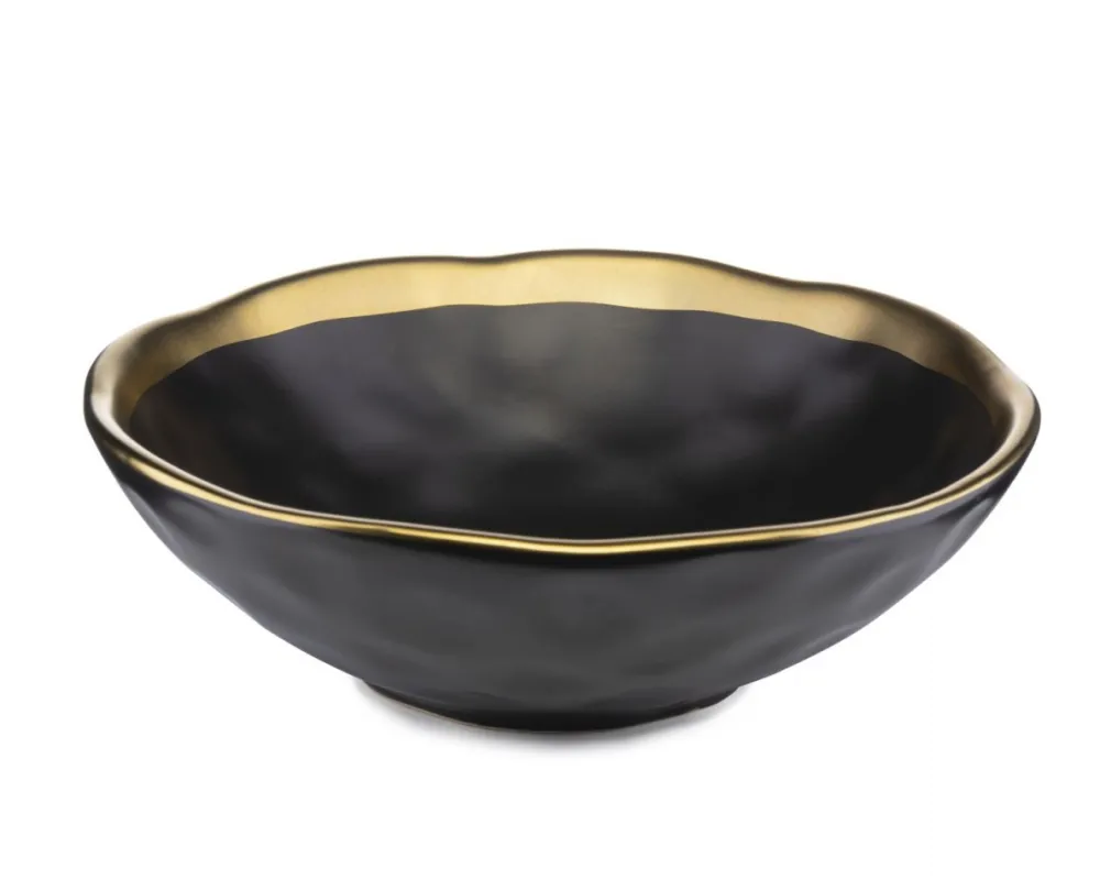 Zestaw dwóch talerzy LISSA BLACK GOLD * HowHomely Discount