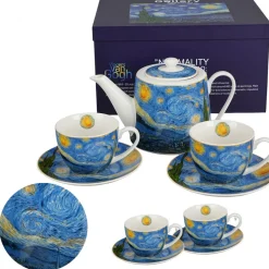 Zestaw dzbanek z filiżankami STARRY NIGHT Van Gogh * Duo New