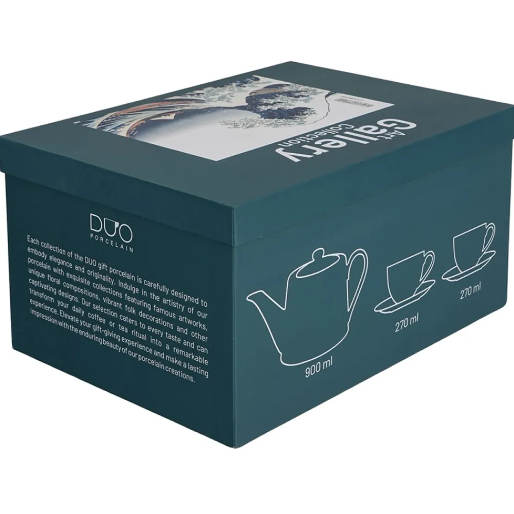 Zestaw dzbanek z filiżankami THE GREAT WAVE Hokusai * Duo Discount
