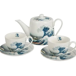 Zestaw dzbanek z filiżankami THE GREAT WAVE Hokusai * Duo Discount