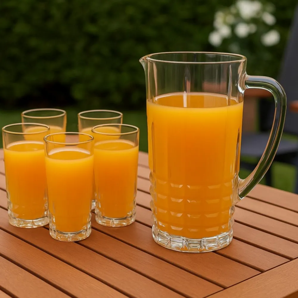 Zestaw 7 el szklanki 6x 250 ml dzbanek 1L * VIVALTO