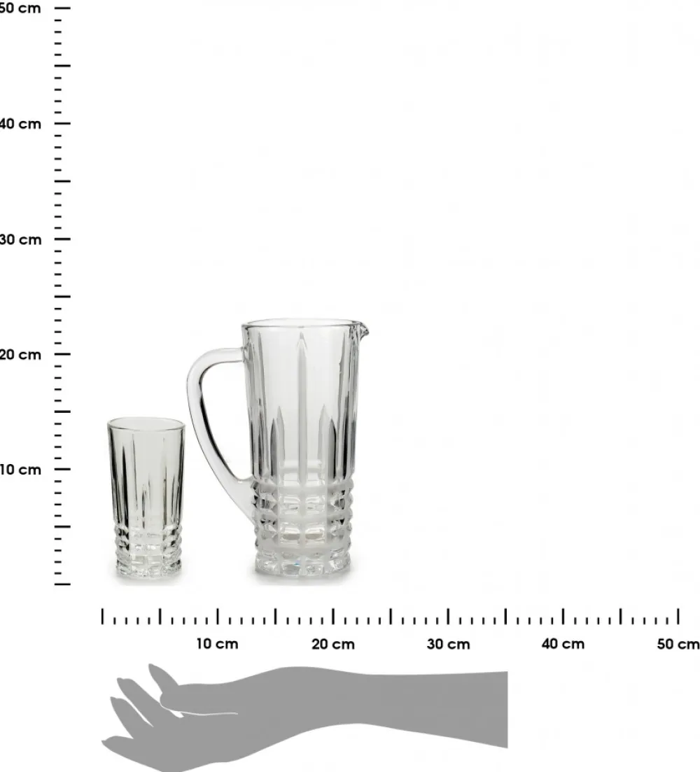 Zestaw 7 el szklanki 6x 250 ml dzbanek 1L * VIVALTO