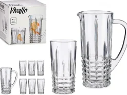 Zestaw 7 el szklanki 6x 250 ml dzbanek 1L * VIVALTO