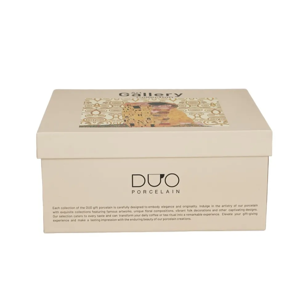 Zestaw 2 filiżanek Ecru Klimt THE KISS 250 ml * Duo Outlet
