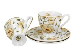 Zestaw 2 filiżanek espresso English Roses White 90 ml * Duo Outlet
