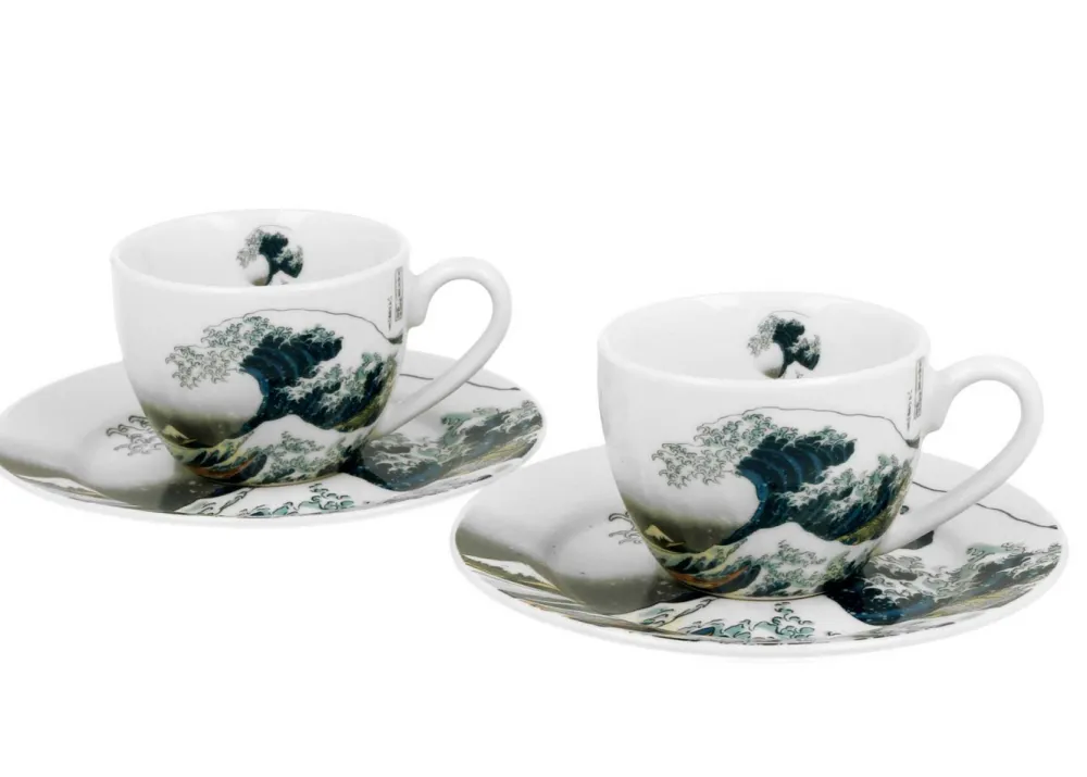 Zestaw 2 filiżanek espresso 90 ml Hokusai The Great Wave * Duo Online
