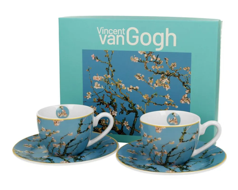 Zestaw 2 filiżanek espresso 90 ml Van Gogh Almond Blossom * Duo Clearance