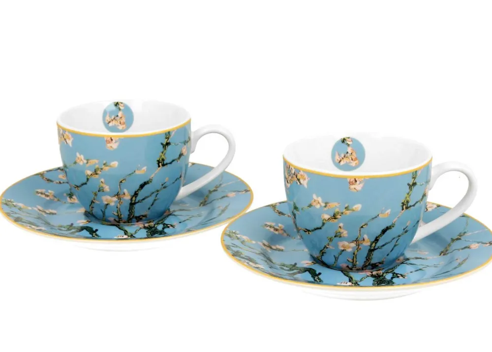 Zestaw 2 filiżanek espresso 90 ml Van Gogh Almond Blossom * Duo Clearance
