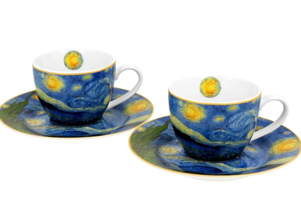 Zestaw 2 filiżanek espresso Van Gogh Starry Night 90 ml * Duo Clearance