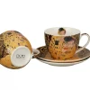 Zestaw 2 filiżanek Klimt THE KISS Brown 250 ml * Duo Outlet