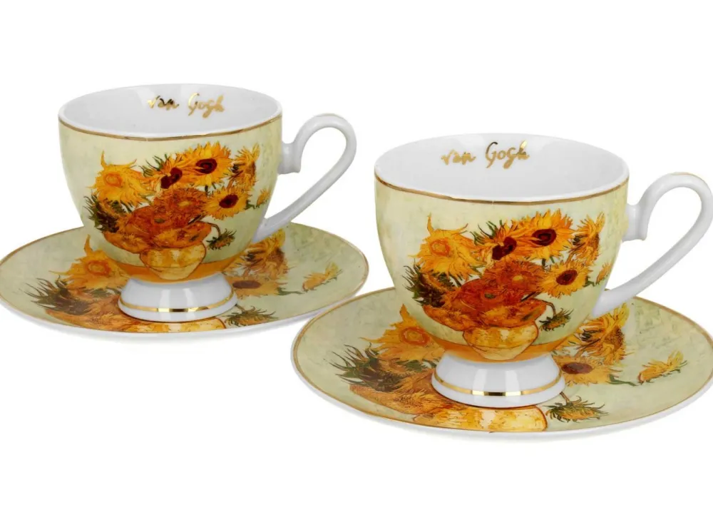 Zestaw 2 filiżanek Van Gogh Sunflowers 220 ml * Duo Outlet