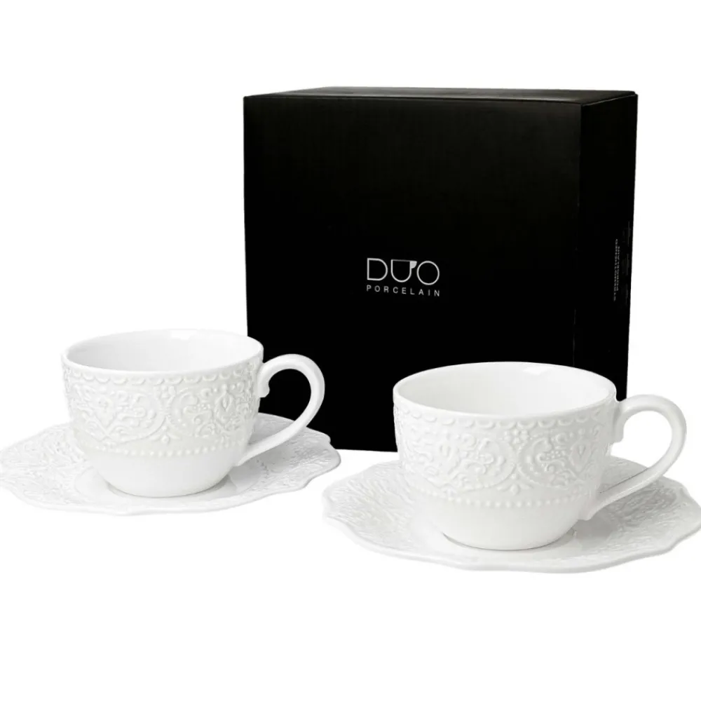 Zestaw 2 filiżanek ze spodkami Alice 210 ml * Duo Outlet