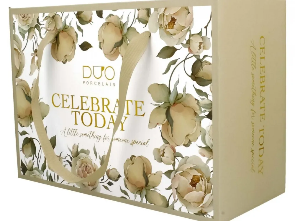 Zestaw 2 filiżanek ze spodkami ENGLISH ROSES WHITE 2x250 ml * Duo Best