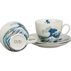 Zestaw 2 filiżanek ze spodkami Hokusai The Great Wave 270 ml * Duo Discount