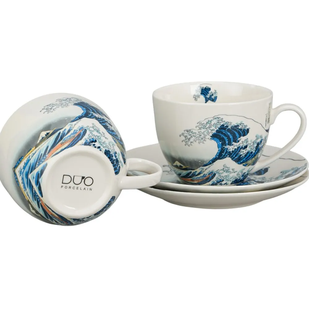 Zestaw 2 filiżanek ze spodkami Hokusai The Great Wave 270 ml * Duo Discount