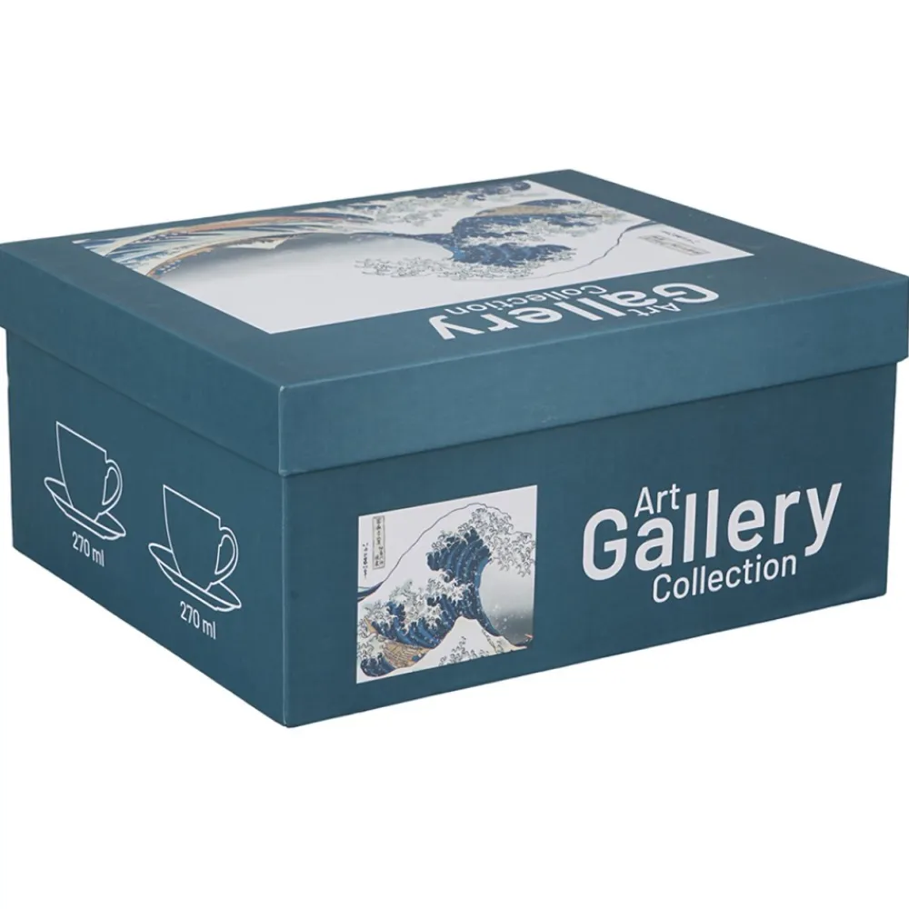 Zestaw 2 filiżanek ze spodkami Hokusai The Great Wave 270 ml * Duo Discount