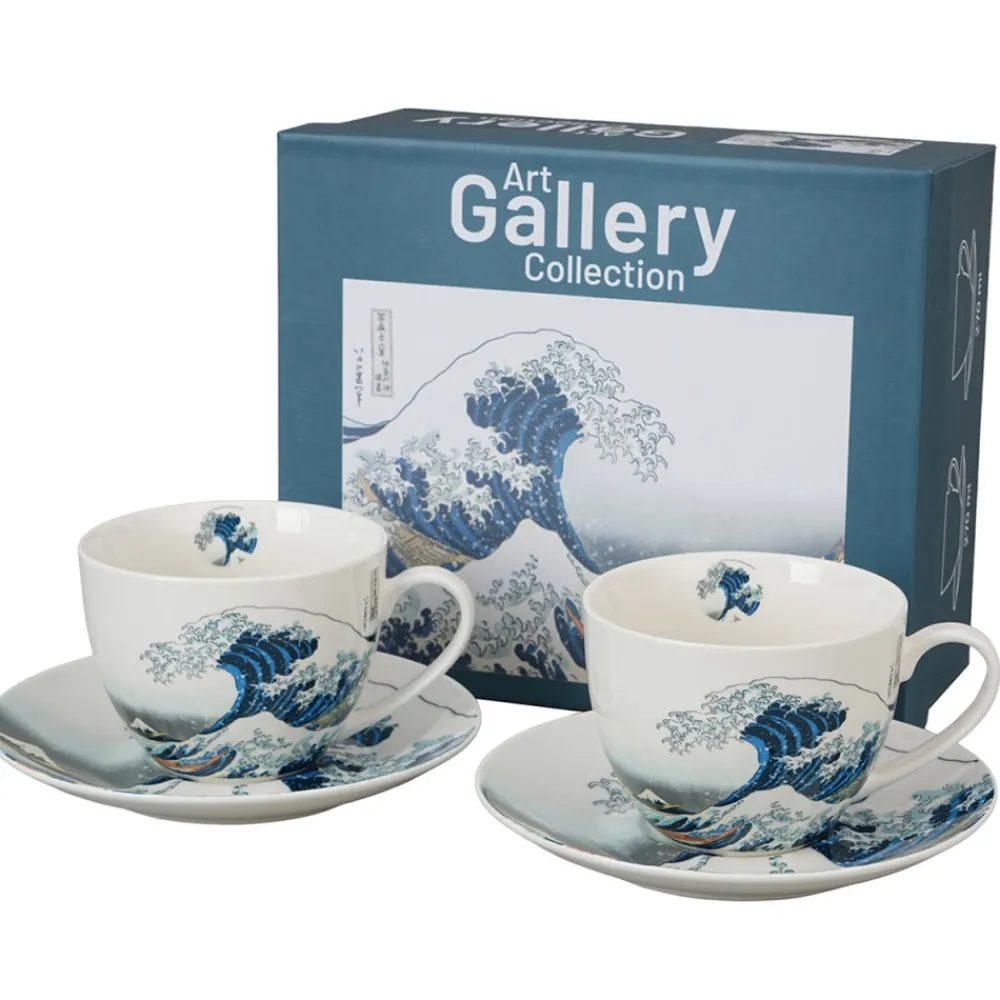 Zestaw 2 filiżanek ze spodkami Hokusai The Great Wave 270 ml * Duo Discount