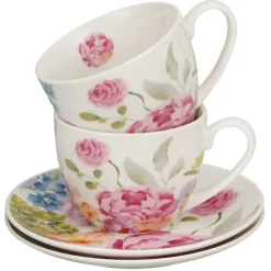 Zestaw 2 filiżanek ze spodkami June 270 ml * Duo Sale