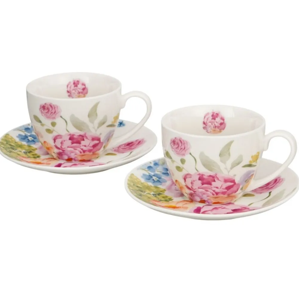 Zestaw 2 filiżanek ze spodkami June 270 ml * Duo Sale