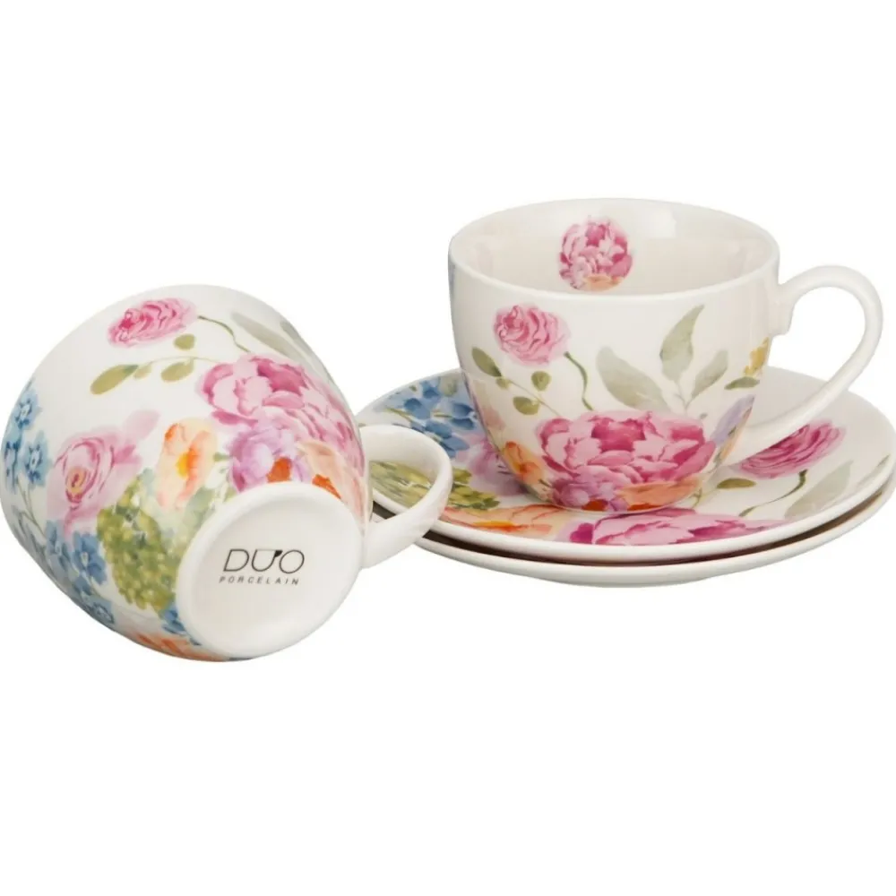 Zestaw 2 filiżanek ze spodkami June 270 ml * Duo Sale