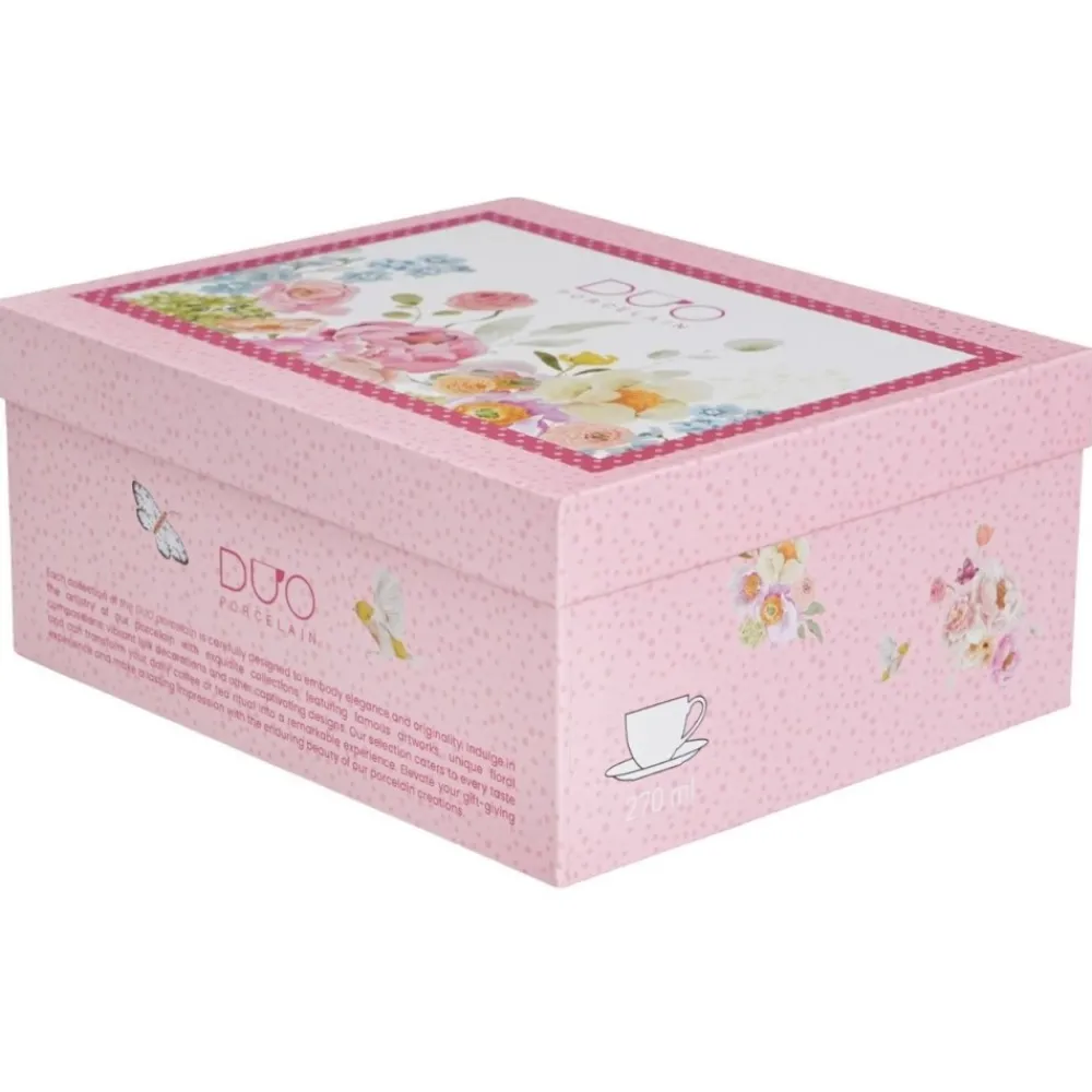 Zestaw 2 filiżanek ze spodkami June 270 ml * Duo Sale