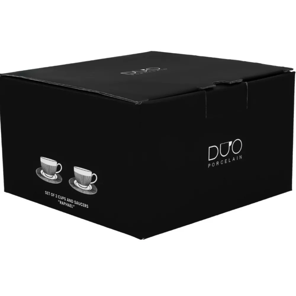 Zestaw 2 filiżanek ze spodkami Raphael 240 ml * Duo Hot
