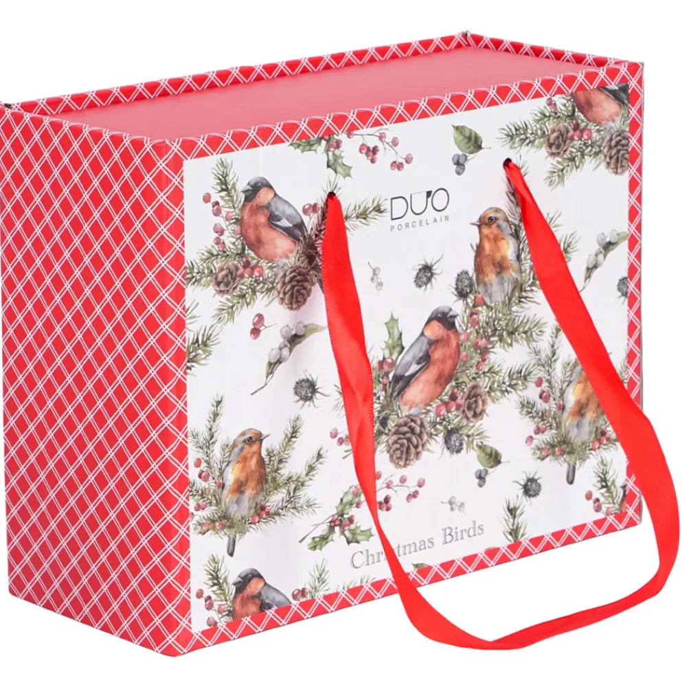 Zestaw filiżanek ze spodkami 2 sztuki CHRISTMAS BIRDS 1 250 ml * Duo Online