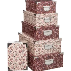 Zestaw 6 kartonowych pudełek Delicat Rose * 5five Simply Smart Outlet
