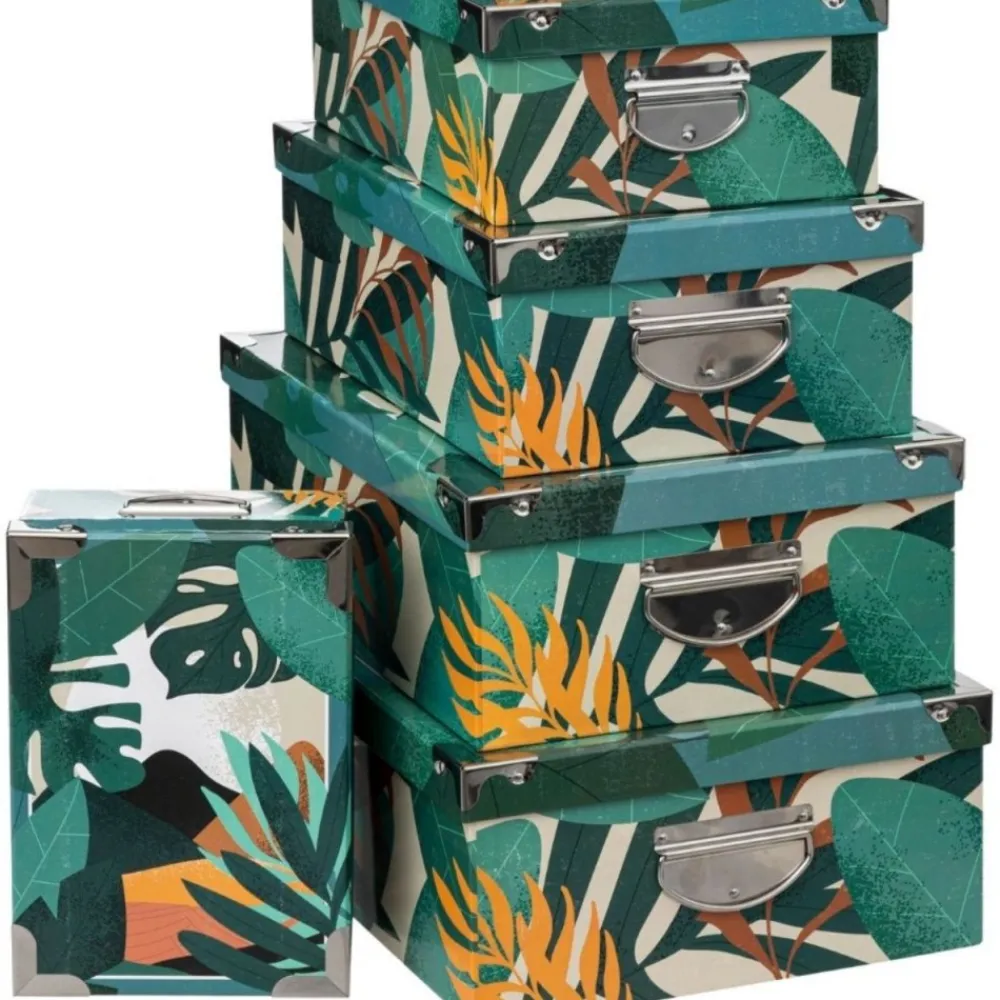 Zestaw 6 kartonowych pudełek Tropical * 5five Simply Smart Discount
