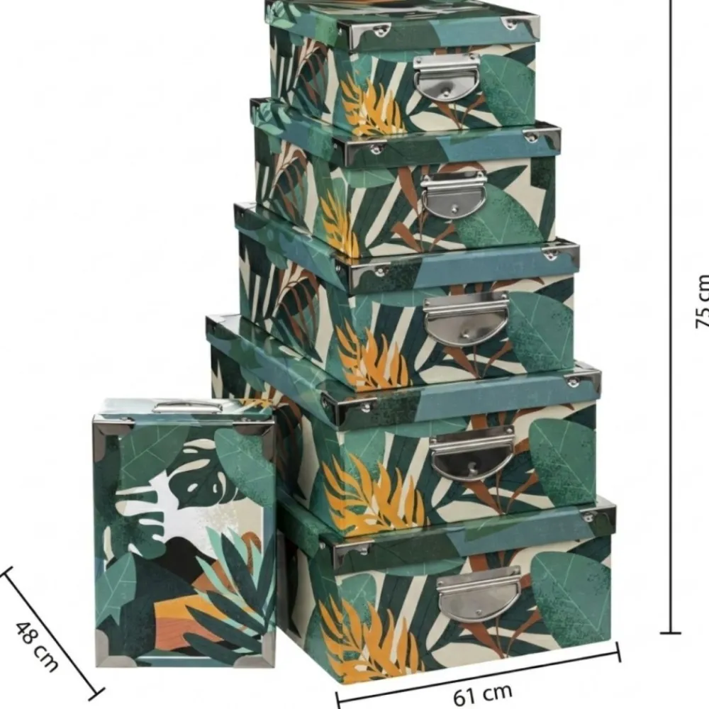 Zestaw 6 kartonowych pudełek Tropical * 5five Simply Smart Discount