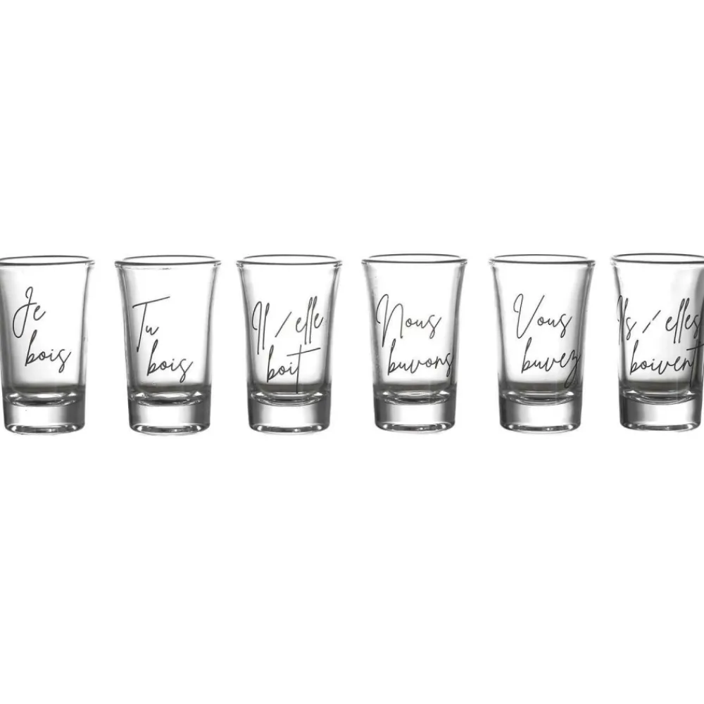 Zestaw 6 kieliszków z napisami Verres * HowHomely New