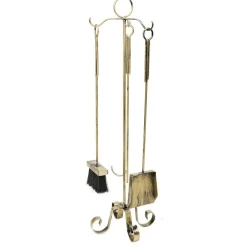 Zestaw kominkowy 3 elementy Classic złoty 75 cm * Dąstal New