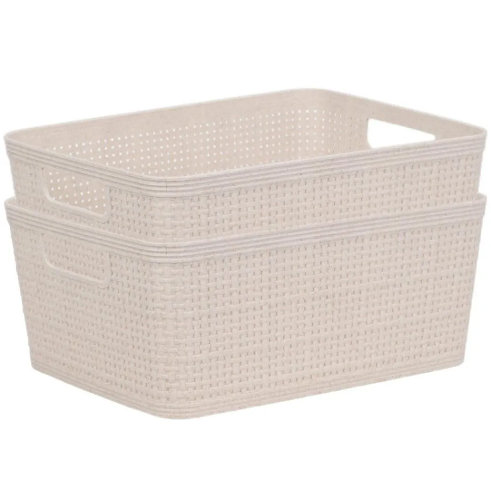 Zestaw koszy z tworzywa sztucznego 2 szt. 24,5x19x10 cm * Excellent Houseware