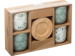 Zestaw 4 kubków na kawę 100 ml Floral Green * Secret de Gourmet Hot