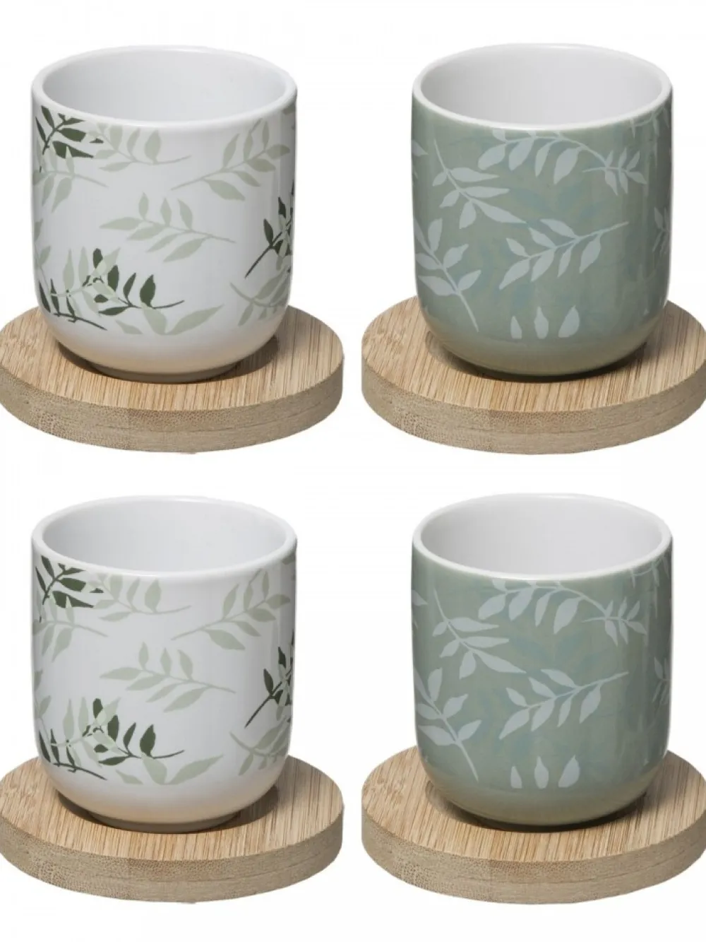 Zestaw 4 kubków na kawę 100 ml Floral Green * Secret de Gourmet Hot