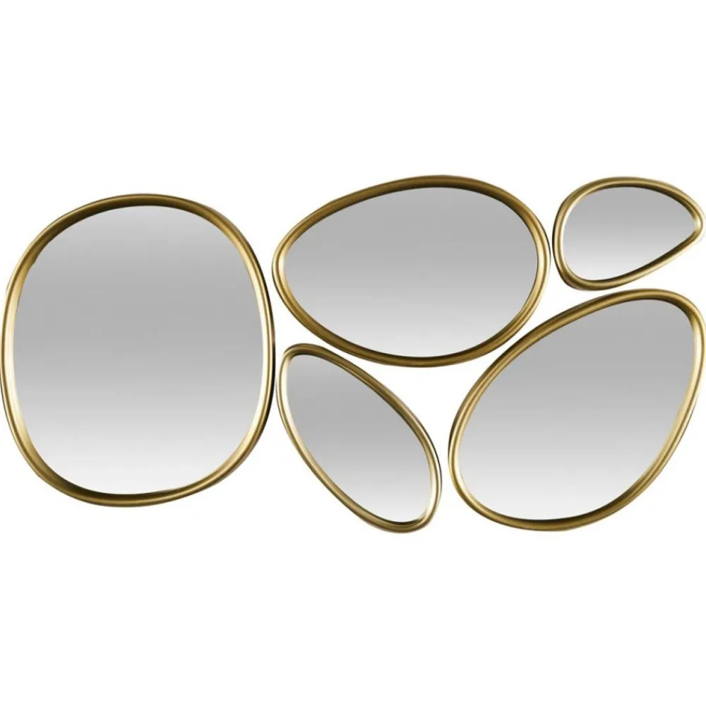 Zestaw 5 luster organicznych LUMA złote * HowHomely Discount
