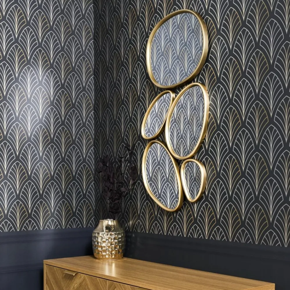 Zestaw 5 luster organicznych LUMA złote * HowHomely Discount