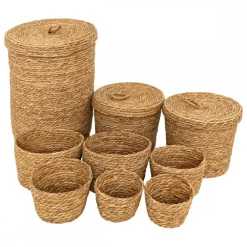 Zestaw 9 małych koszyków naturalnych * Atmosphera Discount