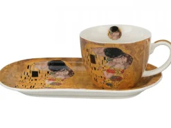 Zestaw śniadaniowy filiżanka ze spodkiem G. Klimt The Kiss * Duo Online