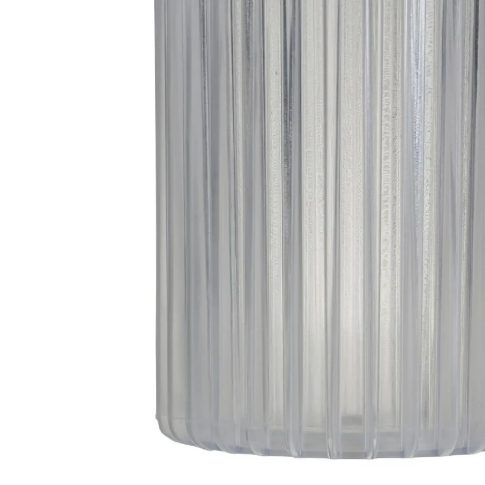 Zestaw 3 nowoczesnych wazonów RIBS transparentny bezbarwny * HowHomely Outlet