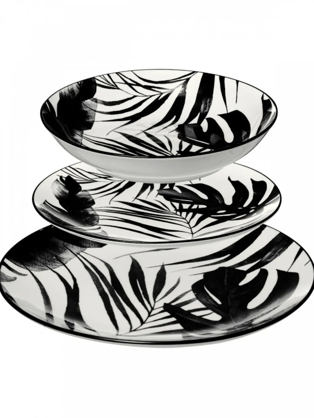 Zestaw obiadowy dla 6 osób Palme Black * Secret de Gourmet