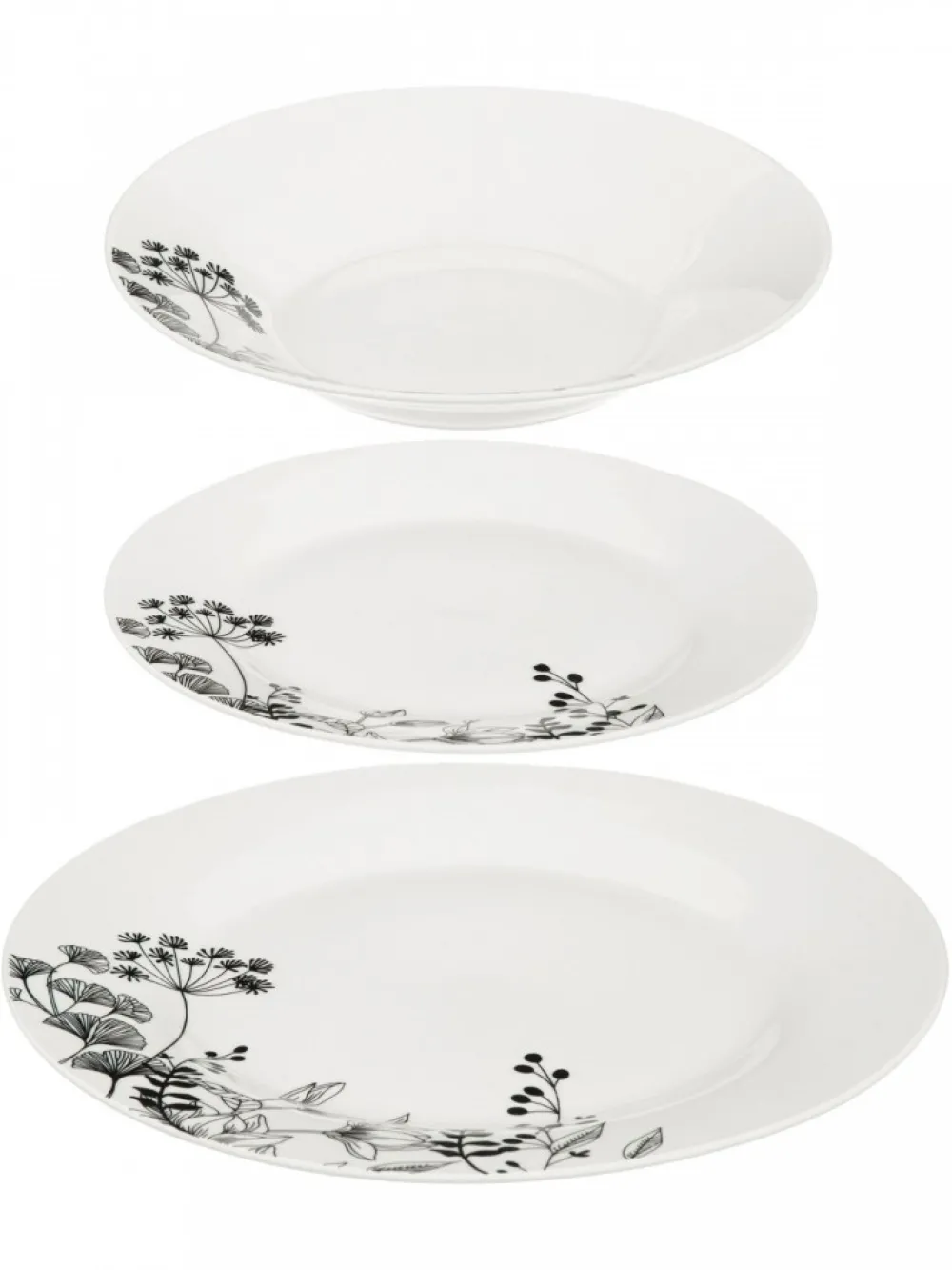 Zestaw obiadowy dla 6 osób White Floral * Secret de Gourmet Hot