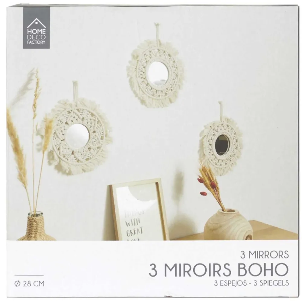 Zestaw 3 okrągłych luster CALEO * HowHomely Discount