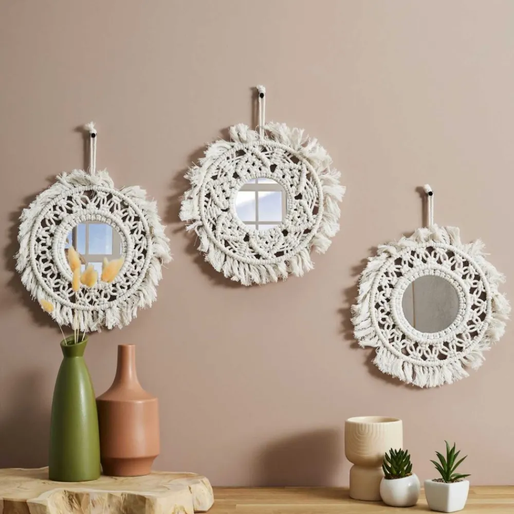 Zestaw 3 okrągłych luster CALEO * HowHomely Discount